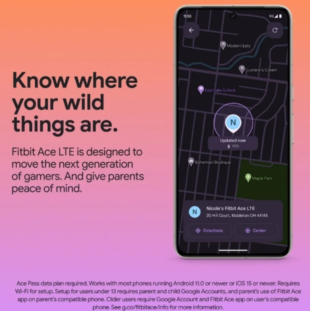 Google Fit Bit Ace LTE Smart Watch